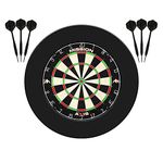 Mission Darts Dart Board Home Centre | Complete Darts Package Including Dartboard and 2 Sets of Darts (Jigsaw Surround)