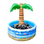 Toyvian 37 Inch Inflatable Palm Tree Cooler, Summer Swimming Party Decoration, Floating Pool Cooler for Beach Theme & Hawaiian Party