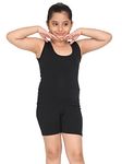 Girls Sleeveless One Piece Black Gymnastics Dance Unitard Bodysuit - 150