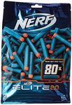 Nerf Elite 2.0 80-Dart Refill Pack ,Includes 80 Official Nerf Elite 2.0 Darts, Compatible With All Nerf Elite Blasters (Multicolor)