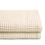 GILDEN TREE Waffle Towels Quick Dry Lint Free Thin, Bath Towel 2 Pack, Classic Style (Cream)