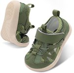 BARERUN Toddler Water Shoes Baby Girl Boy Summer Beach Sandals Non Slip Barefoot Wide Toe Box Walking Shoes Reef Closed Toe Sandals Green 10 Toddler