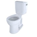 TOTO CST243EFR#01 Entrada Commercial Round Toilet 1.28 GPF Right Hand Trip Lever, Cotton White, 2-Piece