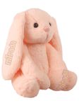 Mirada Cute Peach Bunny Soft Toy for Girls/Kids | Huggable Rabbit with Long Ears | Soft Stuffed Plush Animal | - 35cm