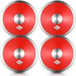 VercanMonth 4 Pcs 1 kg Sports Training Discus Boys Girls Discus Track and Field Discuses Track and Field Training Equipment for High School and College Throwers Practice and Competition (Red)