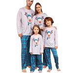AMhomely Matching Family Christmas Long Pyjamas Personalised House Suit Long Sleeve Top with Bottoms Xmas Sleepwear Nightwear Red Wine Glass Loungewear Sets for Family Pajamas FgUB5244