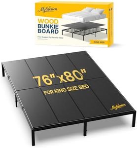 Bunkie Board King Size (76x80'') - Extra Sturdy Wood Bed Boards for Slatted Metal Frame, Sleeper Sofa Support Board to Stop Sagging Mattress, Breathable, Quiet, Anti-Slip and Moisture-Resistant