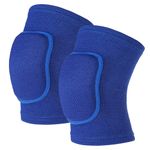 Sibba Kids Knee Pad, Breathable Elastic Knee Brace, Anti-Slip Padded Sponge Knee Protector for Volleyball Dance Running Skating Basketball Football Sports (Blue, S)