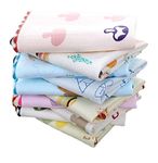 Khillayox Soft Cotton Handkerchief for kids, Women and girls | Cute Printed Baby Face Towel Hanky Rumal Wash cloth| Double Layer kids hankies for School use Set Of 6 and 12 (11”x11”) Multicolor