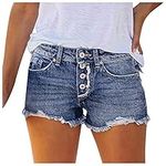 BEIBEIA Denim Shorts for Womens Plu