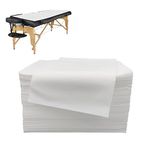 Rngwaper 80Pcs Massage Table Sheets, Breathable Disposable Bed Covers, Disposable Bed Sheets for Massage Table, Soft Spa Bed Cover for Beauty Salon, Tattoo, Waxing, Non Woven Fabric, 31"X 71"(80pc,white)