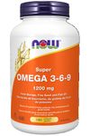 NOW Supplements Super Omega 3-6-9 1,200mg Softgels, 180 Count