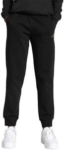 PUMA Ess+ Metallic Pants FL, Pantaloni in Maglia Women's, Lamina Nero-Oro, XS