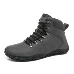 Winter Barefoot Boots Mens Waterproof Walking Boots Non-Slip Warm Outdoor Snow Boots,Dark Gray,11 UK