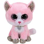 TY 2007516 Fiona Cat Beanie Boo Pink Stuffed Animal, Multicoloured, 3.1 x 2.75 x 5.51 Centimeters