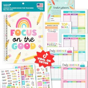 Hadley Designs Teacher Planner 2025-2026 – Lesson Planner Book for Teachers Must Haves, Undated Teacher Planners, Lesson Plan Notebook, Homeschooling Planners, Teachers Appreciation Gifts