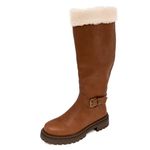 Nautica Women's Tall Shaft Riding Boots: Stylish Knee-High Dress Shoes for Fall & Winter, Cognac-alibe, 6 UK