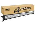 RIGIDON Straight Car Led Light Bar, 52 inch 300W 12V 24V for Car Off road Truck SUV UTE ATV 4x4 Vehicle, Flood Spot Combo Beam, Waterproof Driving Work Lamp Fog Lights, 6000K White