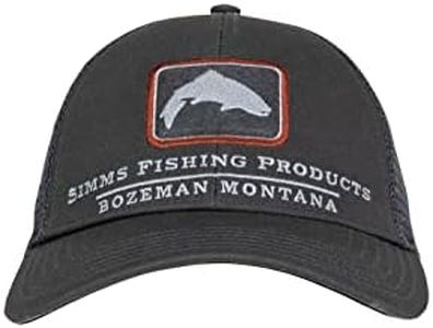 Simms Unisex's Icon Trucker Neck Gaiter, Trout-Carbon, One Size