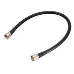 sourcing map RG8U Coaxial Cable with Pl-259 Male Connectors for CB/Ham Radio 1.5 Ft