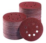 POWERTUFF By XTRAPOWER 5 Inch Sanding Discs Paper 8 Holes Sutibale For Random Orbital Sander Machine 125mm (80 GRIT, 200)