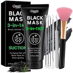Blackhead Remover Mask: Charcoal Peel Off Face Mask Kit for Pores Deep Cleansing and Purifying – Facial and Nose Mask for All Skin Types with Tools