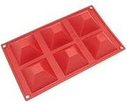 Allforhome 6 Pyramid DIY Silicone Cake Baking Mold Cake Pan Muffin Cups Handmade Soap Moulds Biscuit Chocolate Ice Cube Tray DIY Mold