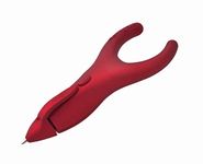 PenAgain® Ergo Soft Red Retractable Ballpoint Pen, Comfort Grip, Black Ink