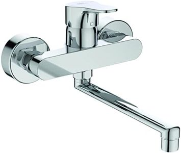 Ideal Standard - Cerabase, Mitigeur cuisine monocommande murale, bec pivotant à 360°, chromé