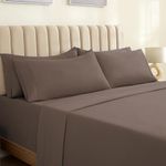 LuxClub 4 PC Sheet Set Bed Sheets Deep Pockets 18" Eco Friendly Wrinkle Free Sheets Machine Washable Hotel Bedding Silky Soft - Tree Bark Twin XL