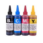 4x100ml Universal Bulk Ink Refill compatible with Epson, HP, Brother and lexmark Printers Cartidges and refillable CISS Systems