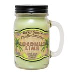 Our Own Candle Company, Coconut Lime Scented Mason Jar Candle, 100 Hour Burn Time, Made in The USA - 13 Ounces