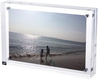 TRIXES A4 Acrylic Photo Frame - Magnetic Multi-Purpose Glass Effect Picture Frame Perfect to Display on Your Desk or Stand on Your Sideboard or Rest on the Wall Shelf