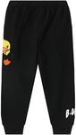 B.Duck Boys Girls Sweatpants with Pockets Cute Cartoon Duck Graphic Printed Athletic Elastic Waist Joggers Pants for Toddler to Big Kids Black Size 3-4T