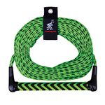 Airhead Water Ski Rope With EVA Handle, 1 Section For Water Skis, Green and Black, 900"