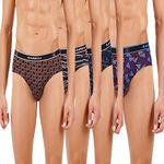 RAMRAJ COTTON Men Cotton Printed Briefs Pack of 4 (Assorted_4-80)