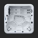 PALM SPAS SPRITZ 6 SEAT HOT TUB 13AMP PLUG AND PLAY WITH LOUNGER AMERICAN BALBOA