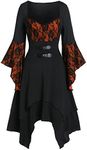 Halloween Dress for Women Lace Vnec