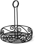 Spectrum Diversified Scroll Condiment Stand/Holder, Black