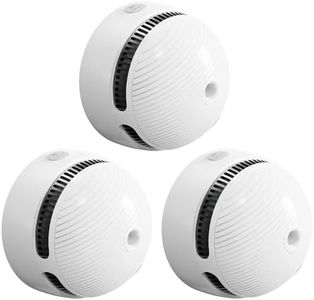 FUMIXTEX Smoke Detectors, Fire Alarms 10 Year Replaceable Battery Powered,Photoelectric Smoke Alarm with Test/Mute Button Function,3 PCS