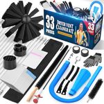 Sealegend 33-Piece Dryer Vent Cleaning Kit Omnidirectional Dryer Vent Cleaner Include 33 Feet Dryer Vent Brush Blue Dryer Vacuum Attachment Lint Brush Vacuum&Dryer Adapter