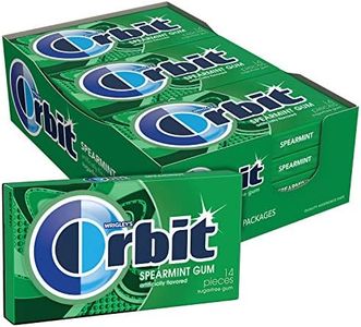 ORBIT Spearmint Sugar Free Chewing Gum, 12 Packs of 14-Pieces (168 Total Pieces)