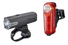 CATEYE Sync Core & Kinetic Front & Rear Rechargeable Light Set - Sync technology, bright, long battery life, and USB rechargeable, Black