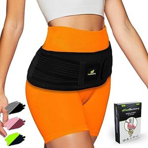 Ceinture Hanche Sacro-iliaque SI Femme et Homme - Ceinture Lombaire pour Soulager Douleur Sciatique, Pelvienne, Hernie Discale, au Dos, Jambes & Grossesse - Néoprène, Ajustable et Respirant