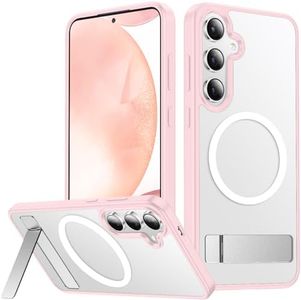 SPIDERCASE Magnetic for Samsung Galaxy S24 Plus Case, [3 Stand Ways][ Military Grade Drop Protection] with Invisible Stand Shockproof Slim Case for Samsung Galaxy S24 Plus 6.7", Pink