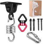 MDAIRC Heavy Duty Hanging Kit Swing Hangers and Hammock Spring and 360 Smooth Swing Swivel Spinner Kglobal Swivel Hook and Locking Snap Hooks for Wooden Sets，tire Swing Swivel, Seat Trapeze Yoga