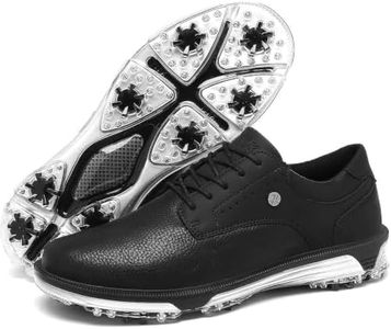ULTIANT Mens Golf Shoes Traditions Spikeless Size 7.5-13(Black,41)