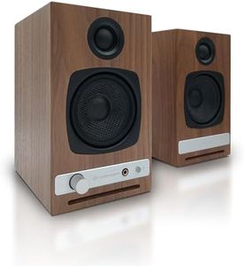 Audioengine Bluetooth Computer Speakers Pair - HD3 Wireless 60 Watt Powered Bookshelf Speakers - Stream with aptX Codec Built-in 24Bit DAC (Walnut)