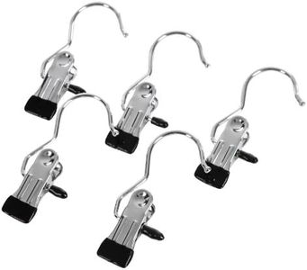 SONGMICS Lot de 50 cintres en métal, avec Pince et encoches, Crochets rotatifs, Clips coulissants Plastique CRI001-50