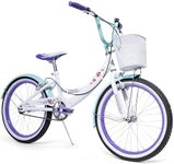 Huffy Girly Girl 20 Inch Girls Bike + Basket - White, Blue & Purple 6-9yrs.